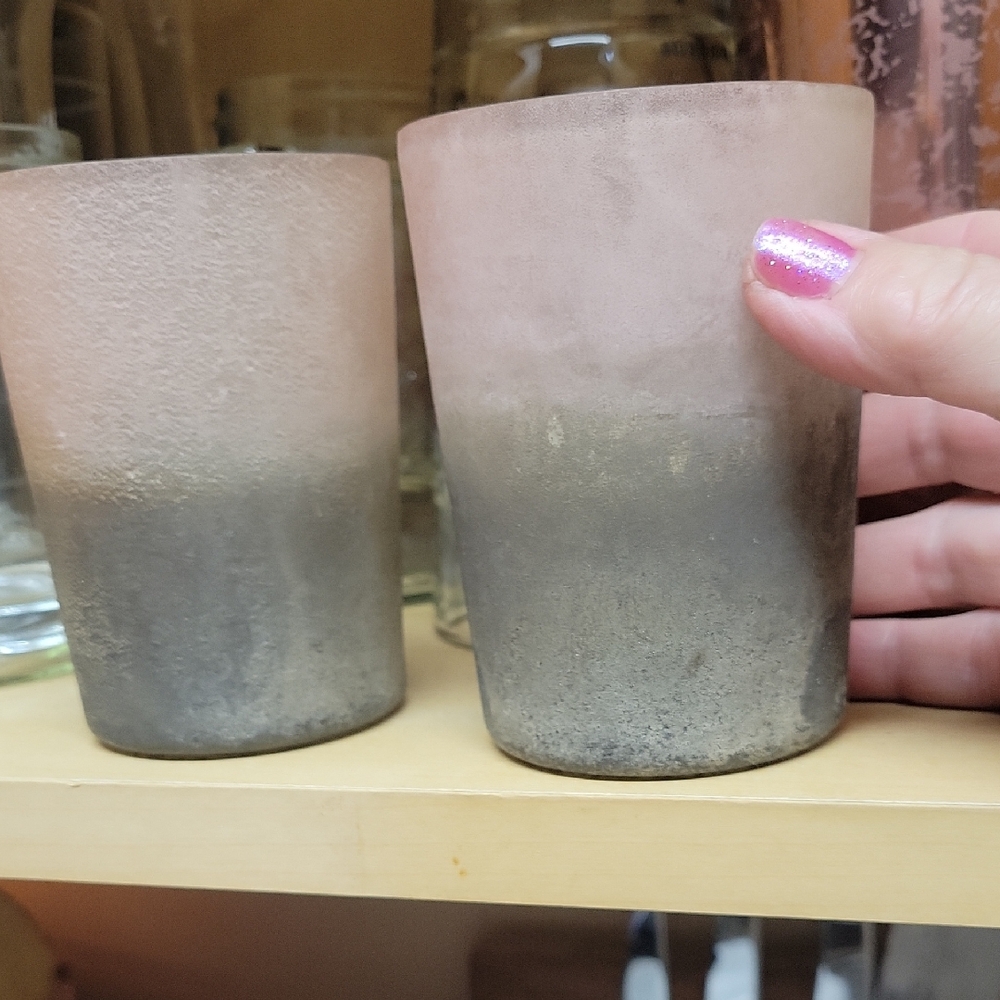 Mineral Aged Ombre Glass Tumblers,set/2,Brand New,Never Used